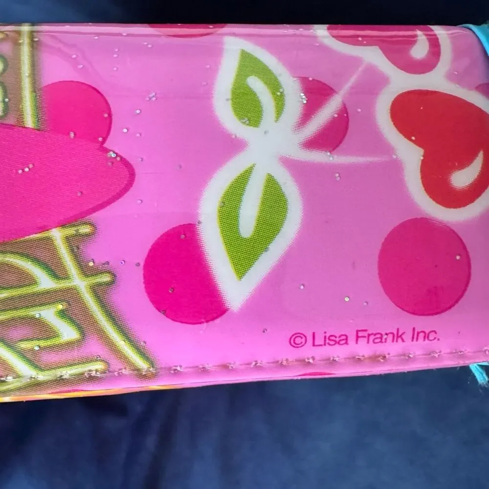 Vintage Lisa Frank Puppy Love Dog Glitter Hearts Colorful 3 Ring Binder